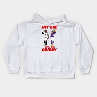 hit em with griddy Kids Hoodie